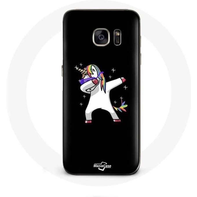 Coque - Dab - Samsung Galaxy S6 - Souple - Noir - Licorne