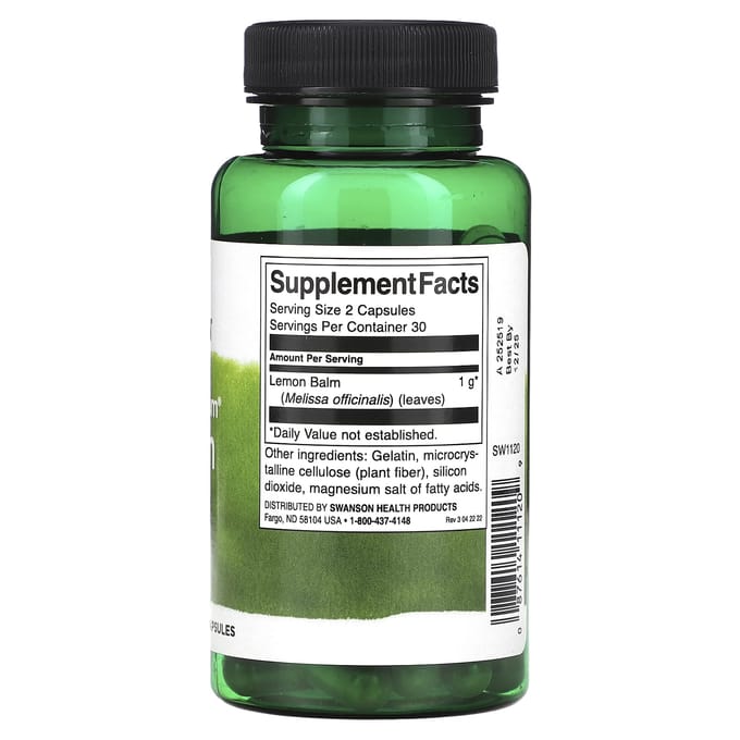 Citroenmelisse Volledig Spectrum, 500 mg, 60 capsules