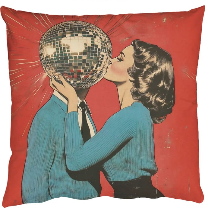 Sierkussens - Kussentjes Woonkamer - 60x60 cm - Vrouw - Retro - Discobal - Kus