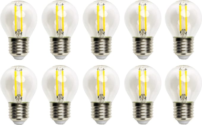 Kogellamp E27 10 stuks | G45 LED 6W=60W gloeilamp | daglichtwit 6500K
