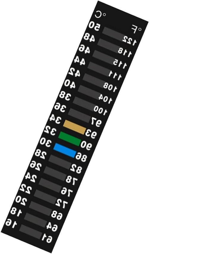 Temperatuur Sticker - Tracking Strip - Omgeving Monitoren - LCD Display - 2.5 Centimeter - Niet gespecificeerd