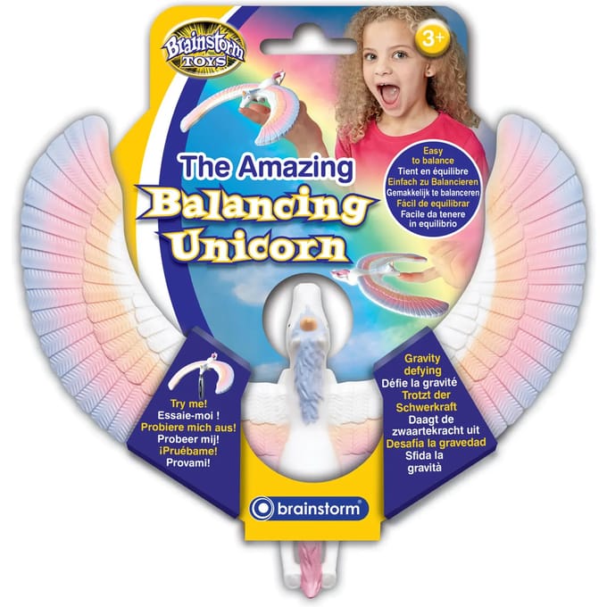 De geweldige evenwichtige eenhoorn Brainstorm Toys
