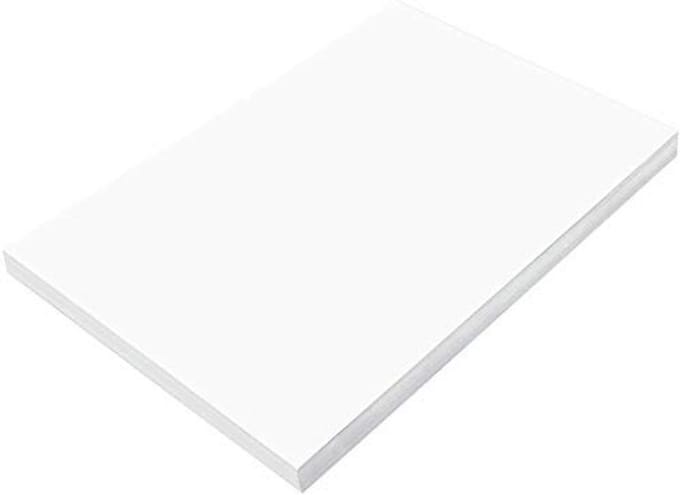 Bouwpapier Vellen - Kleurpapier Knutselen - Creatief Maken - Gladde Textuur - 100 Stuks - Helder Wit