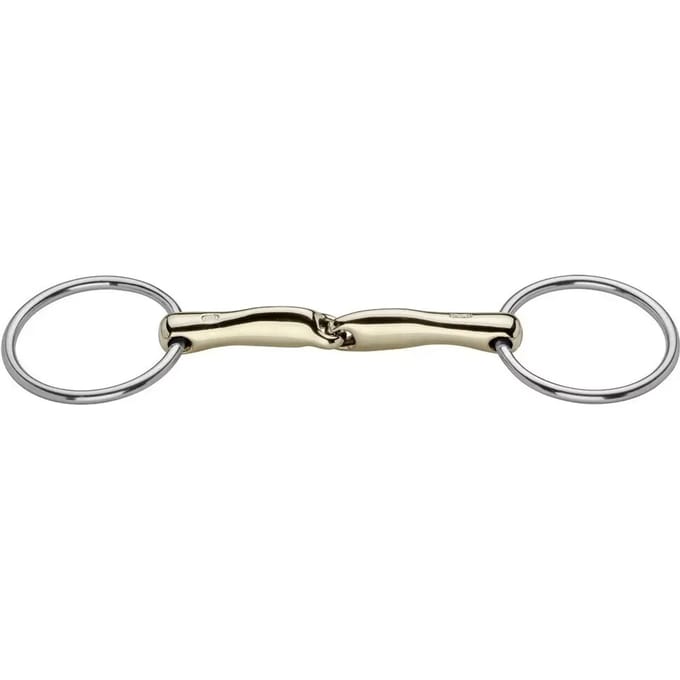 2 ring bit voor hol gebroken paard roestvrij staal satijn Feeling