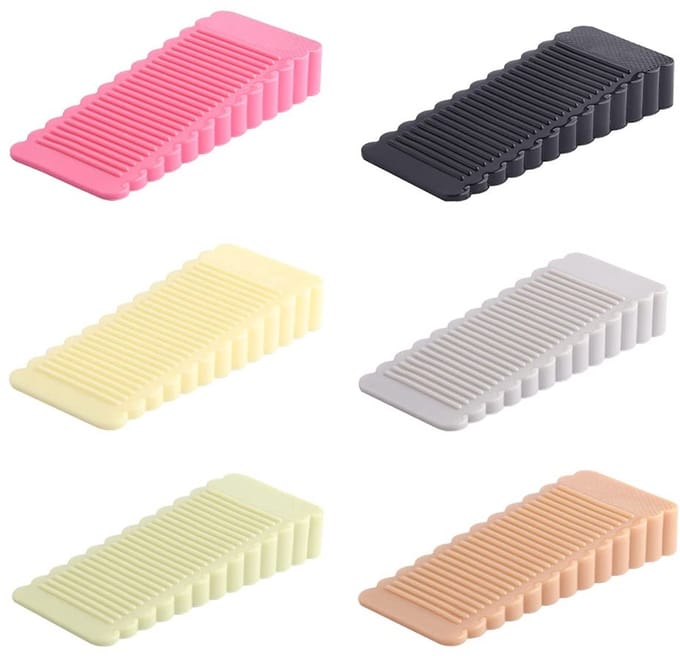 Dailygoods- Deurstoppers 6 Stuks - Rubber Deurwig - Antislip
