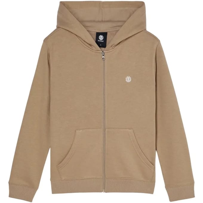 Element Icon Embroidery Sweatshirt Met Rits Beige 14 Years Jongen