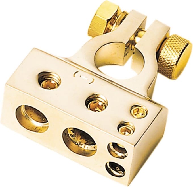 Batterij Behuizing / negative (goud ) 1 x 35 mm² / 1 x 20 mm² / 2 x 10 mm²