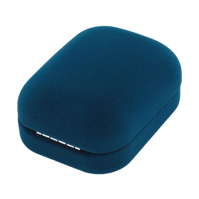 Coffret à bijoux en velours, doublure douce, luxueux et tendance, idéal pour une demande en mariage. Earring box bleu