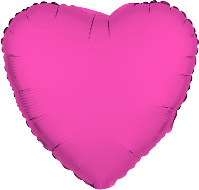 Folieballon Hart Neon Roze