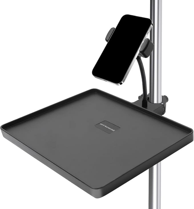 Verstelbare Microfoonstandaard met Telefoonhouder voor Livestreaming en Opnames