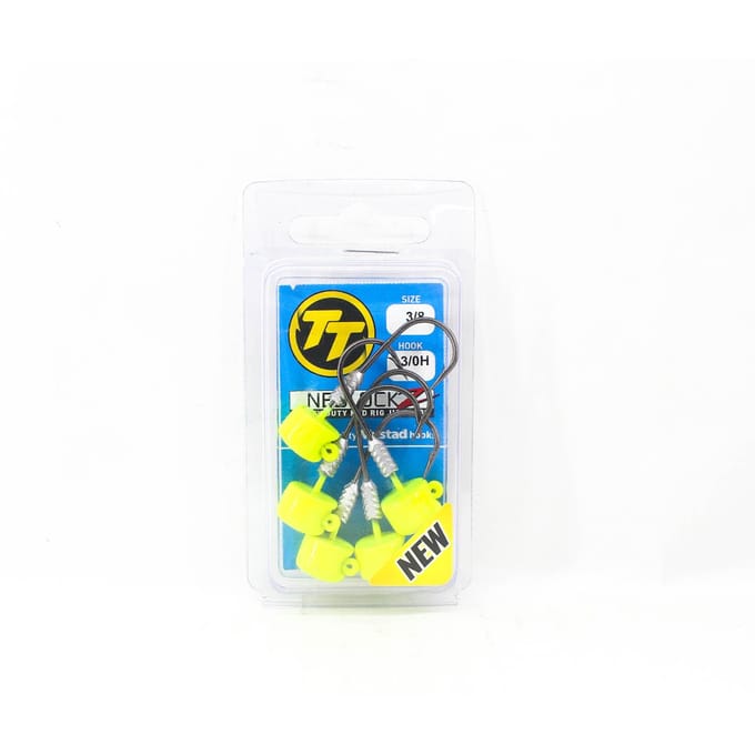 Têtes plombées Tackle Tactics TT Nedlockz HD, 3/8 oz, 3/0H, paquet de 5 (7748) blue