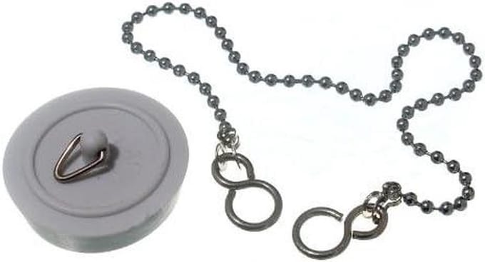 Witte Wastafelpluggen - Badpluggen Set - Douche Afvoer - Met Ketting - 4 Stuks 38mm - Wit
