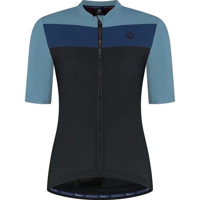 Rogelli Core Block Dames Fietsshirt - Korte mouw - Blauw
