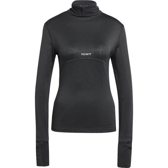 Dames long sleeve T-shirt met rolkraag adidas Techfit Cold.rdy