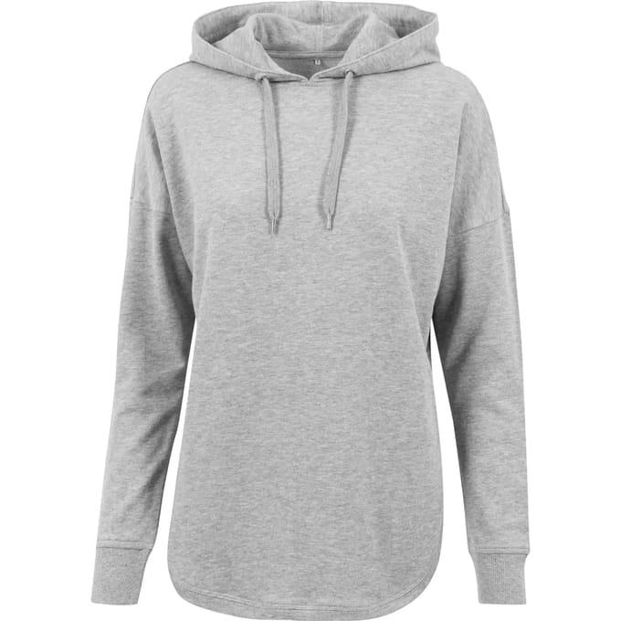 Build Your Brand - Oversized Dames Hoodie - Grey maat L