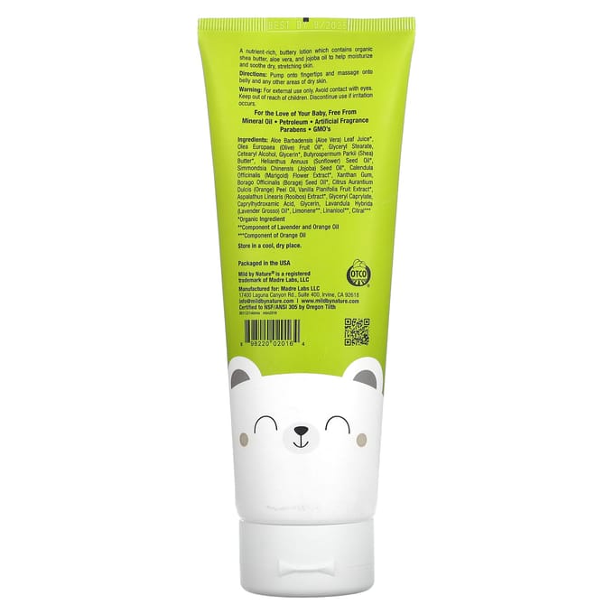 Beurre pour le ventre doux de la marque Mild By Nature, vanille et orange, 227 g (227g) yellow