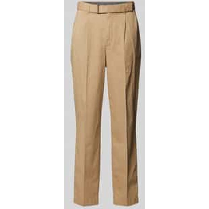 Chino met stoffen riem