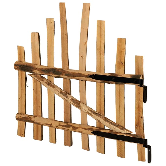 vidaXL - Gebogen - hekpoort - 100 - x - 90 - cm - Geïmpregneerd - Hazelhout - Bruin