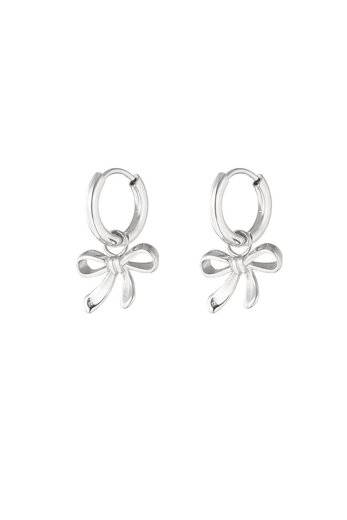 Bijoutheek Oorhangers Strikje Zilver