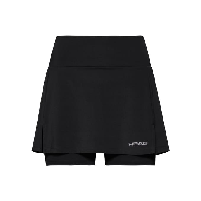 HEAD Club Basic Long Rok Dames-Zwart,Zilver