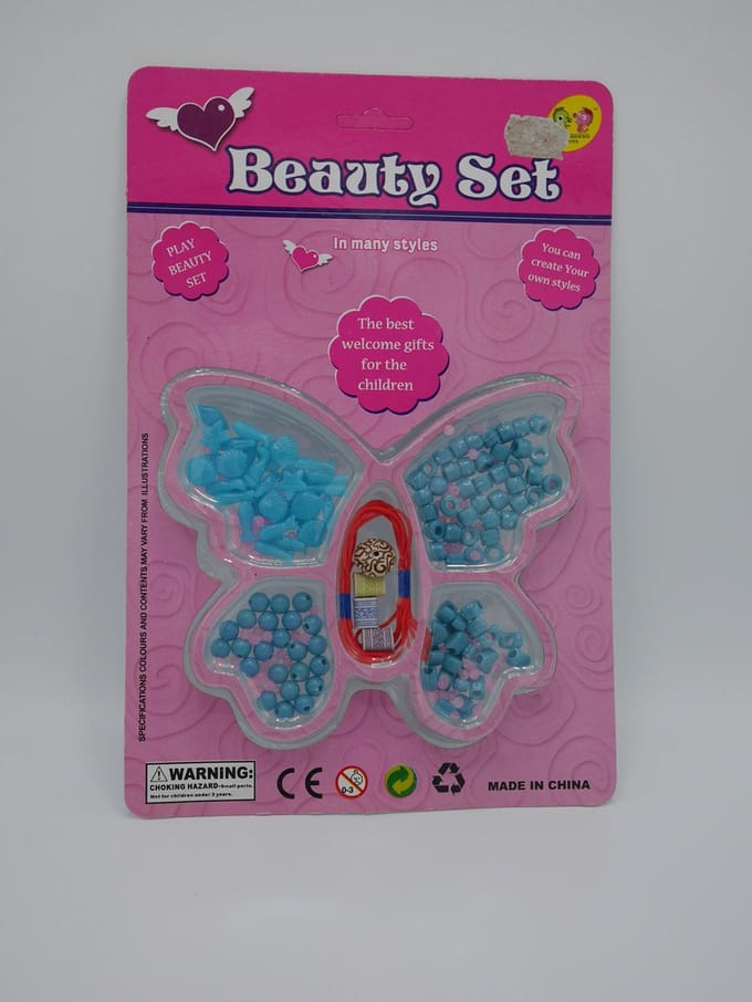 Jono toys kralen vlinder set in diverse kleuren.