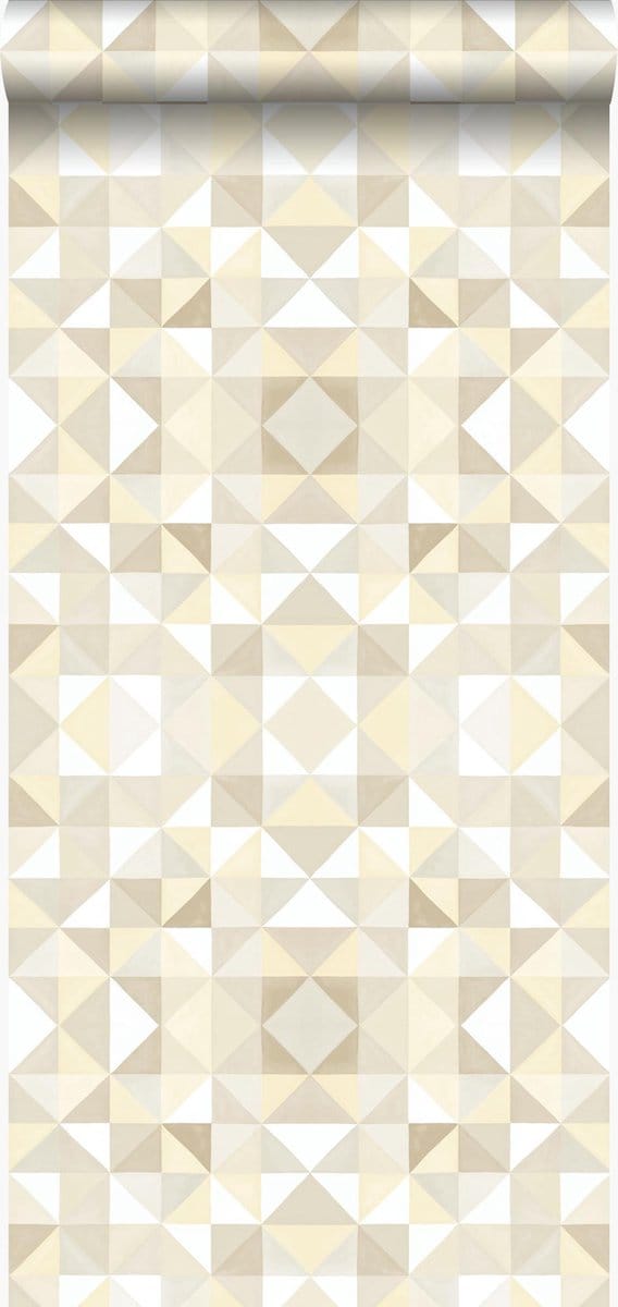 Origin Wallcoverings behang kubisme beige - 53 cm x 10.05 m - 346907