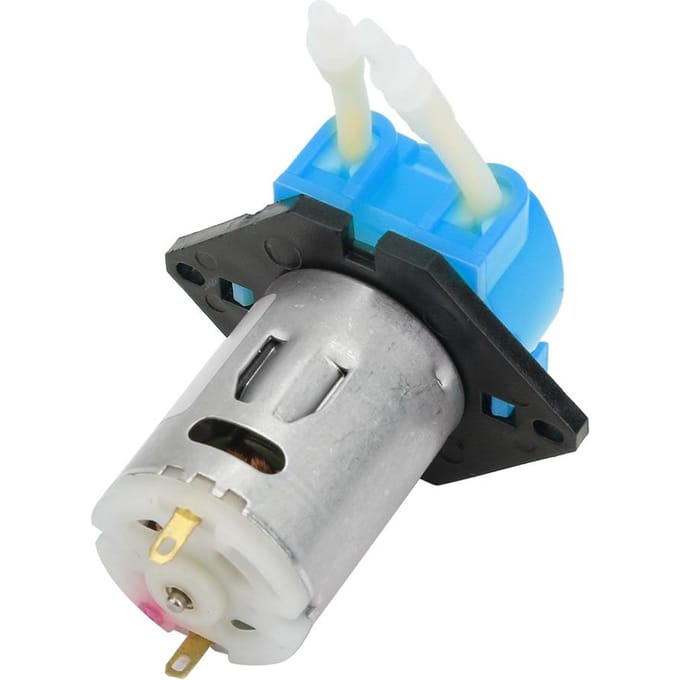 D2 2*4mm DC 24V DIY Peristaltische Vloeistofpomp Doseerpomp voor Laboratorium Analytisch(Blauw)