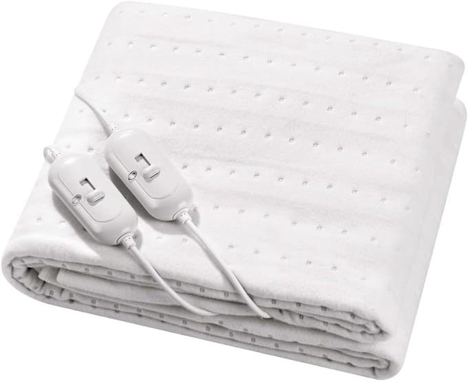 Elektrisch Dekbed - Verwarmde Deken - Warm Blijven - Dubbele Verwarming - 2 persoons - Wit