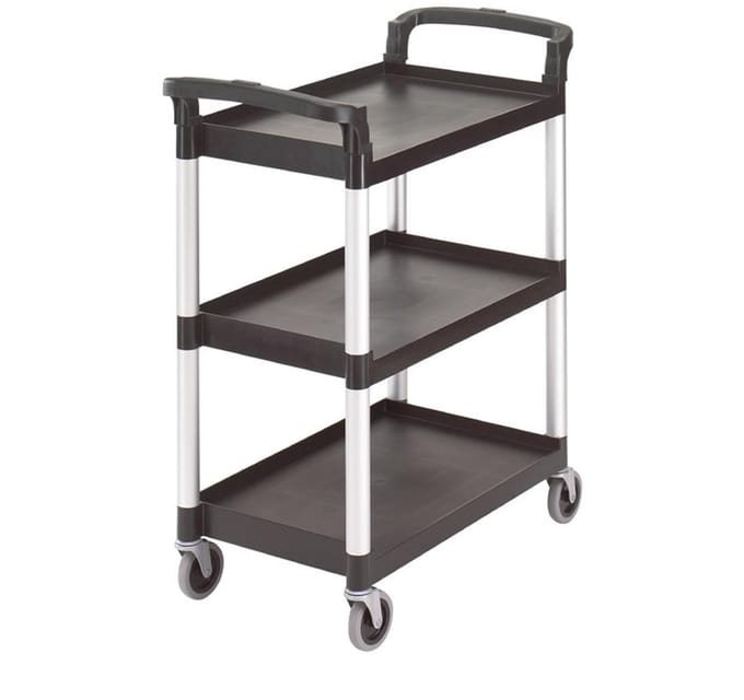 Cambro KD serveerwagen met 3 bladen zwart