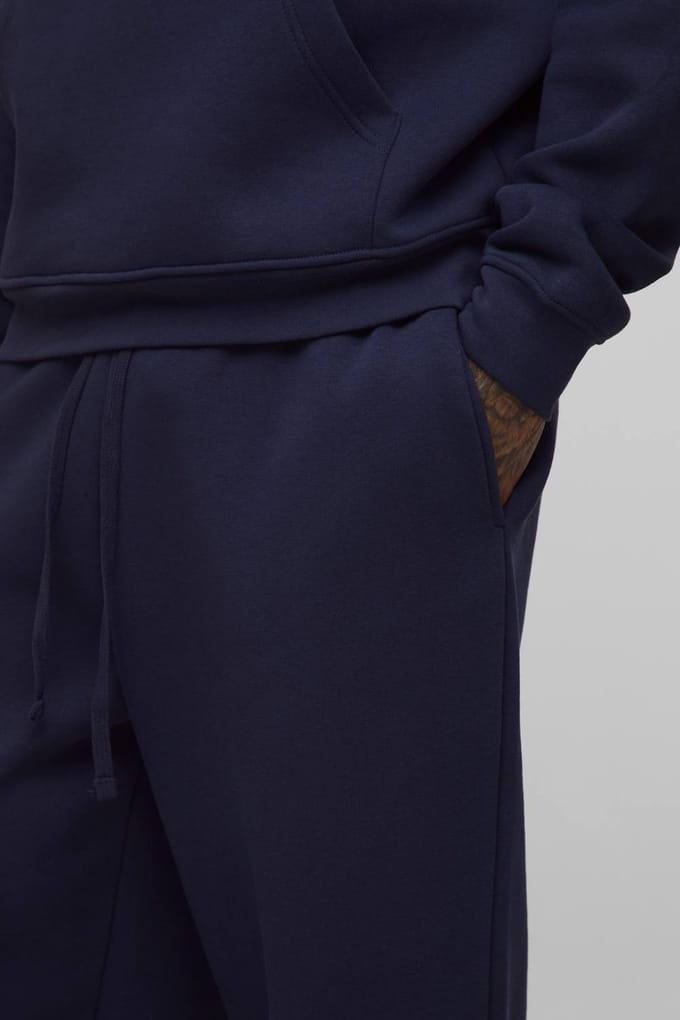 Lange Basic Joggers met Rechte Pijpen | Navy | Size Medium