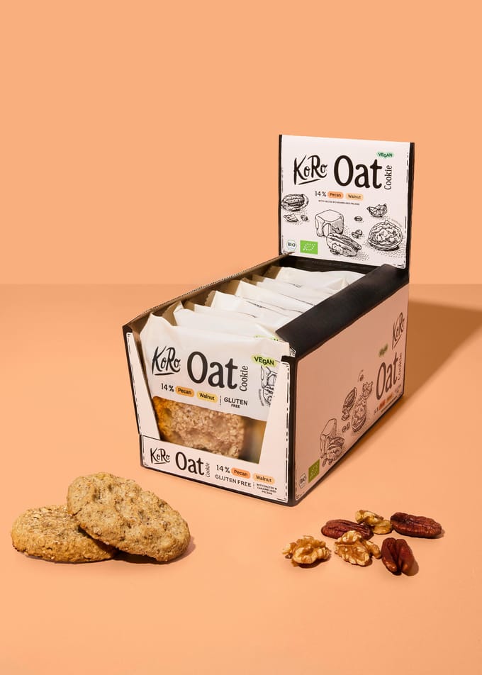 Bio cookie caramelised pecan walnut | 12 x 50 g