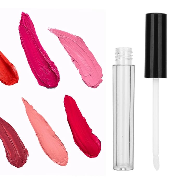 Lot de 10 flacons rechargeables pour gloss à lèvres, tubes vides pour baume à lèvres, accessoires de maquillage black