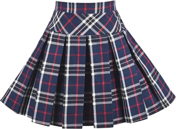 Rok Back School Uniform Rood Tartan Rok 4-14 jaar