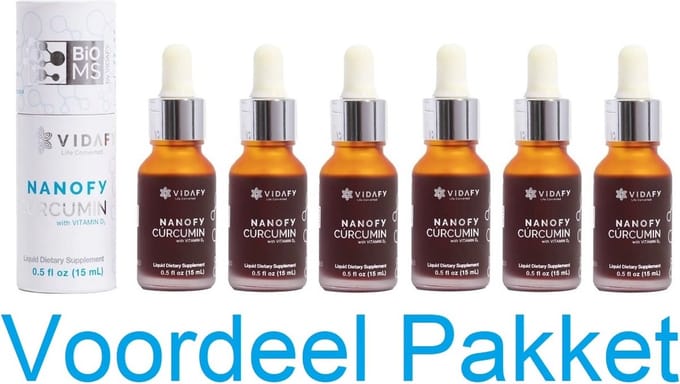 Nanofy Curcumin 15ml Vidafy Voordeelpakket 6 in 1