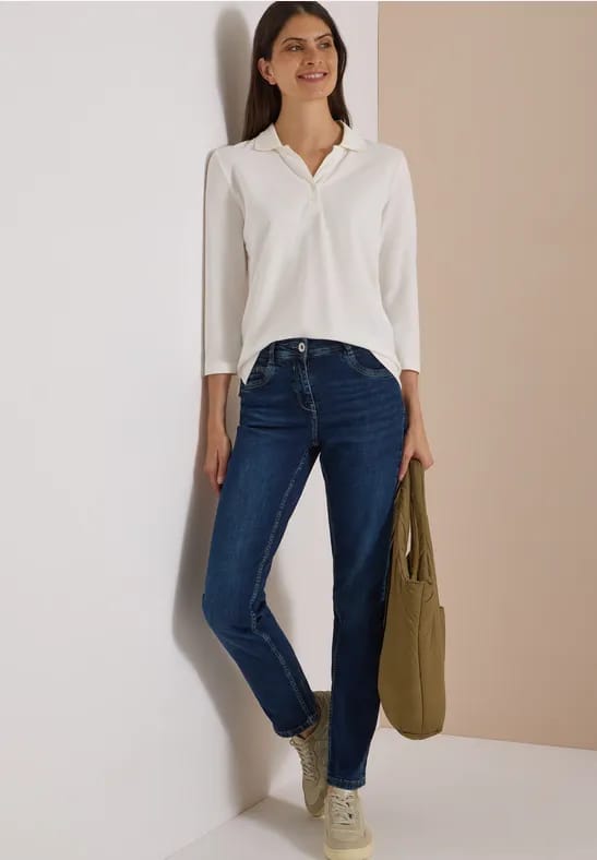 High waist bootcut jeans in een slim fit