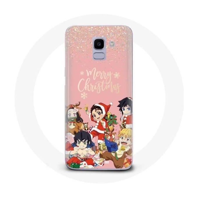 Coque pour Samsung Galaxy A6 2018 Demon slayer merry christmas affiche Anime Manga