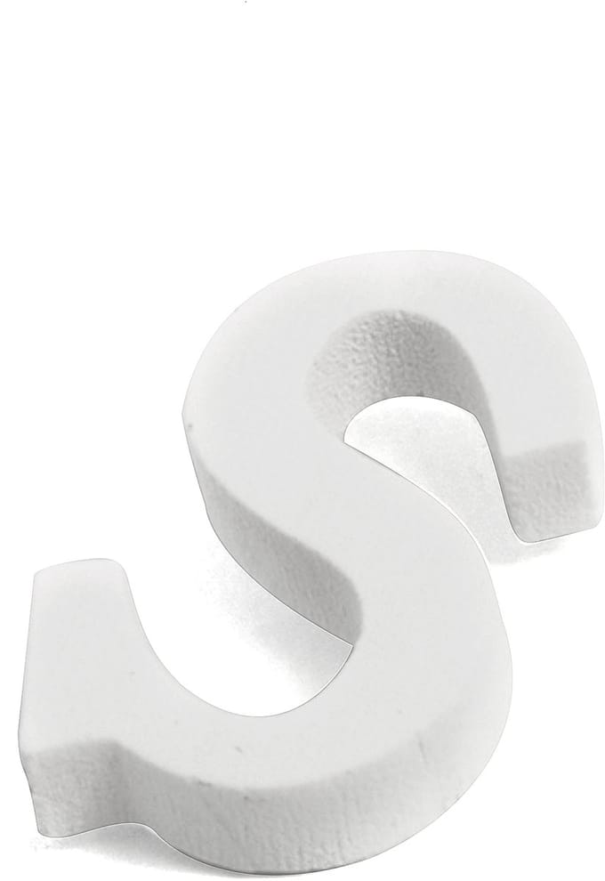 ARTYFETES - Kleine witte houten letter S 5 cm feestdecoratie