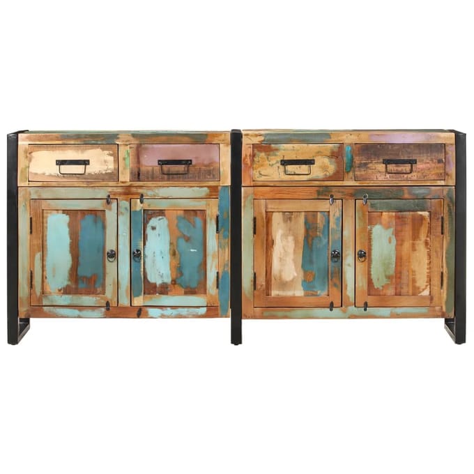 vidaXL - Dressoir - 172x35x80 - cm - massief - gerecycled - hout