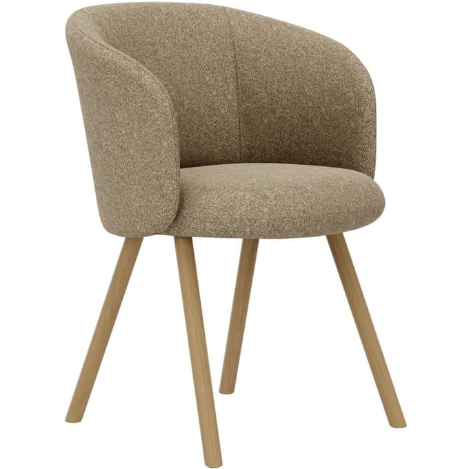 Vitra Mikado fauteuil eiken frame - Nubia bamboe/terra