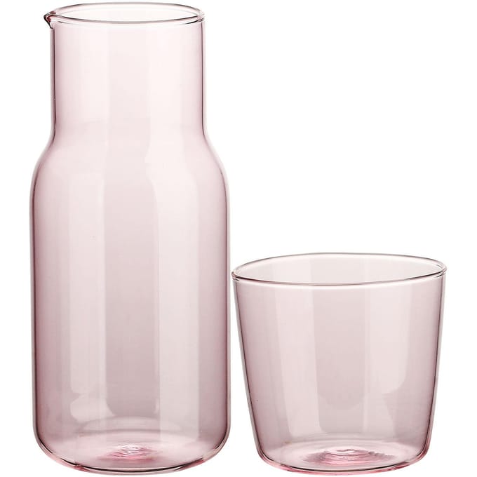 (Roze kan: 520ml, beker: 280 ml) Glazen waterkan Type 3