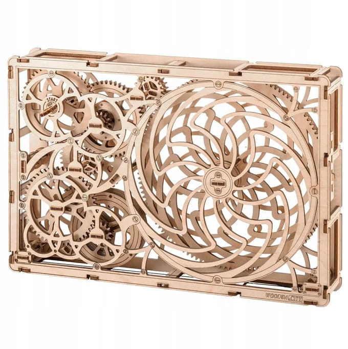 Houten 3D-puzzel: Kinematisch Houtsnijwerk-model