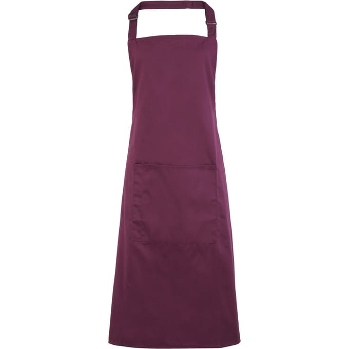 Premier Dames/Dames Kleuren Bipschort Met Zak / Werkkleding (Aubergine)
