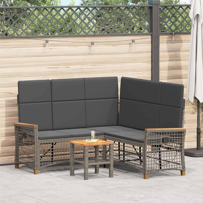 vidaXL - Tuin - verstelbare - bank - set - 5-Aantal - zitplaatsen