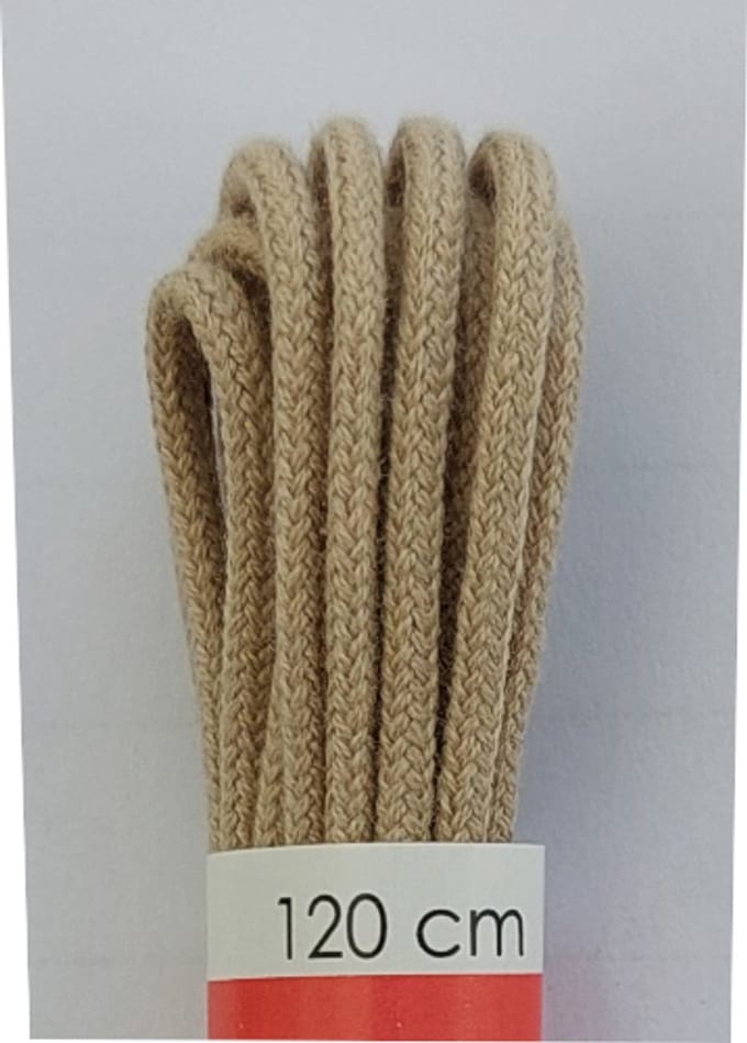 Ronilux Veter - Beige - Dun Rond - Lengte 120 cm - Dikte 2,5 mm - Schoenveter