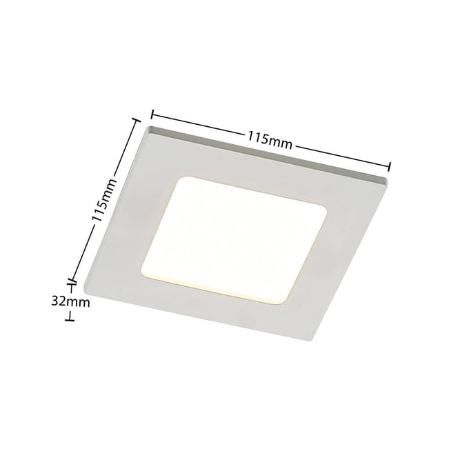 Prios LED inbouwlamp Helina, wit, 11,5 cm, dimbaar