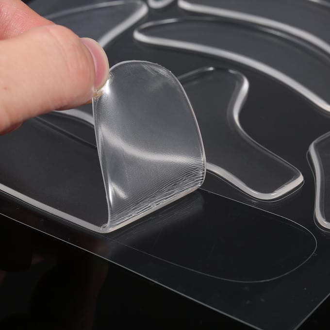 Herbruikbare siliconen anti-aging padset Rimpelpleisters voor het voorkomen van rimpels without package transparant