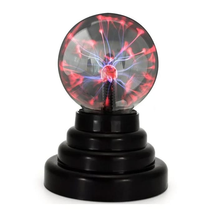 Lampe à boule Plasma de 3.94 pouces, lumière ambiante à électricité statique, veilleuse Globe alimentée par USB pour rouge