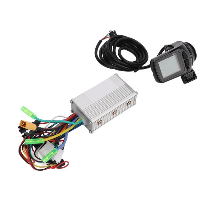 364860V 350W Motor Borstelloze Controller Elektrische Fiets 3 Modus Sinusgolf Controller Kit met LCD black