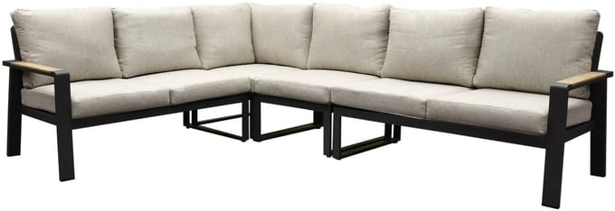 Lola hoek loungeset 4-delig aluminium antraciet