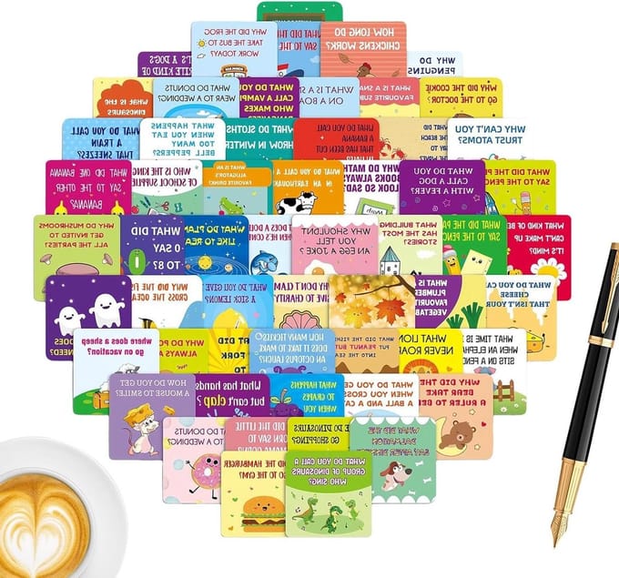 Gesprekskaarten Kinderen - Interactief Spel - Familie Binding - 60 Vraagkaarten - 19 x 10 cm - Multicolor